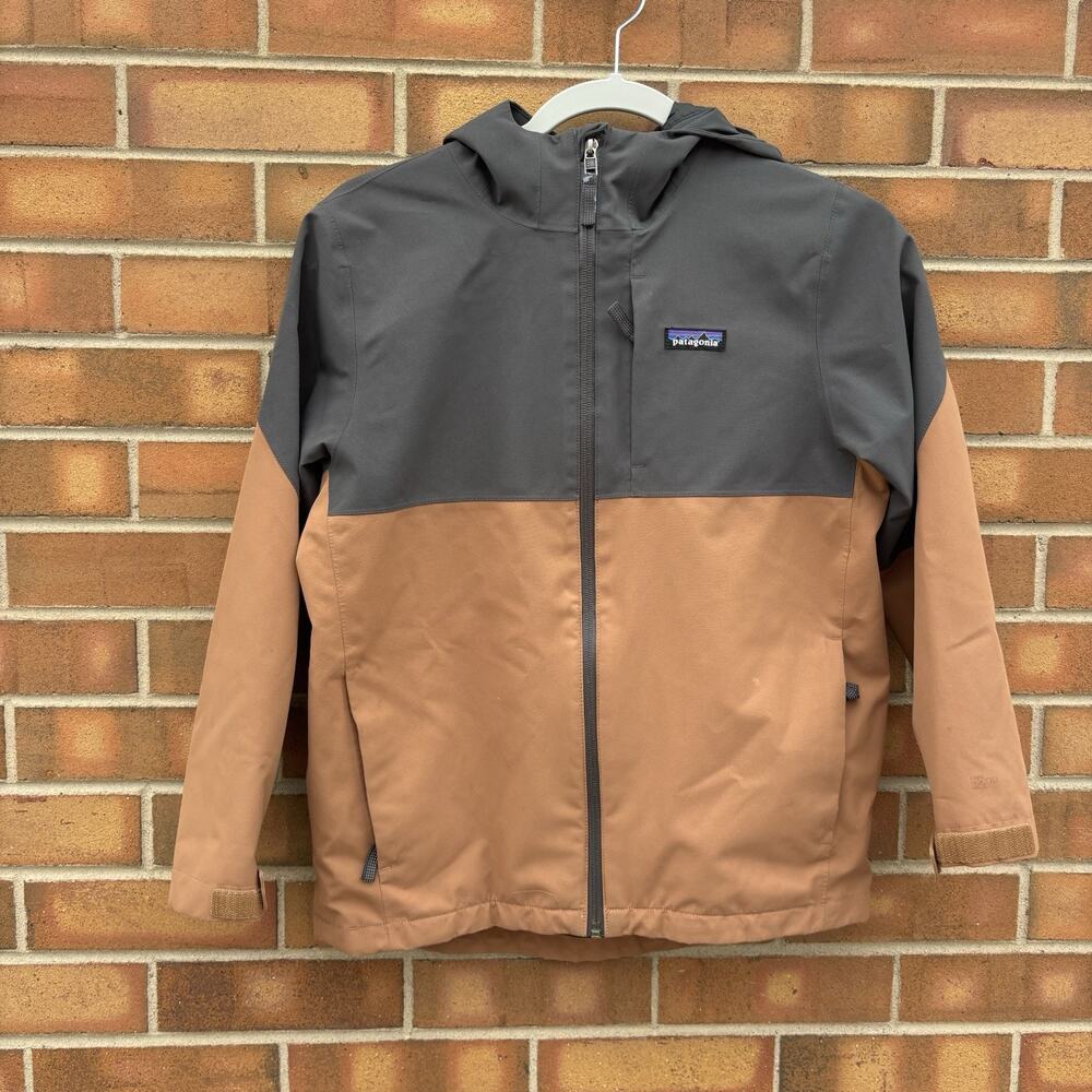 Patagonia Boys Sz 10 Medium 4 In One Everyday Jacket Shell Only Flaws